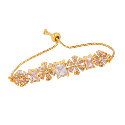 Estele Gold Plated CZ Fascinating Designer Bracelet for Women