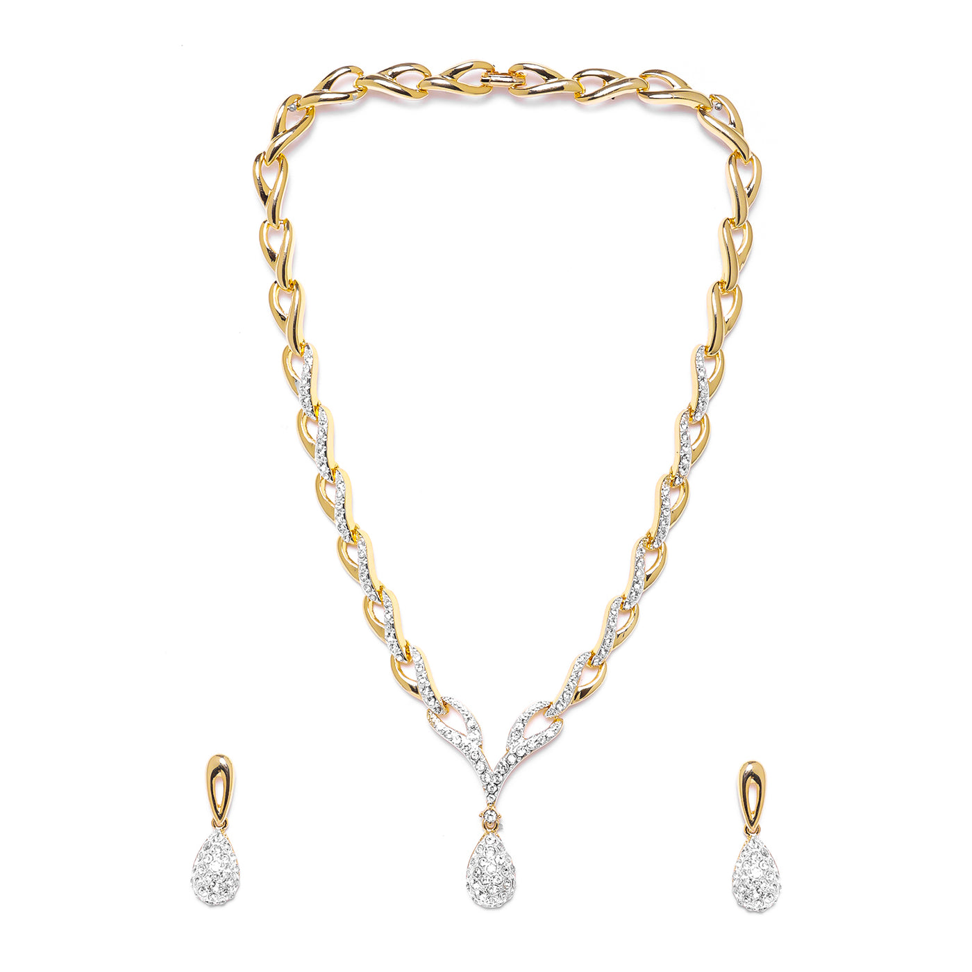 Estele Gold Plated Valentine Necklace Set for Women