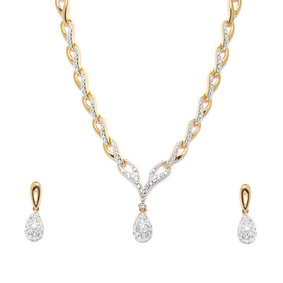 Estele Gold Plated Valentine Necklace Set for Women