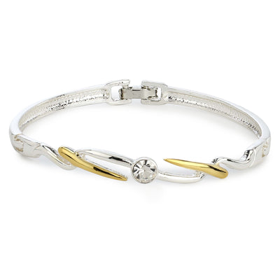 Estele Gold & Rhodium Plated Spike Designer Bracelet For Women