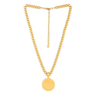 Estele Gold Plated Coin Designer Necklace for Women