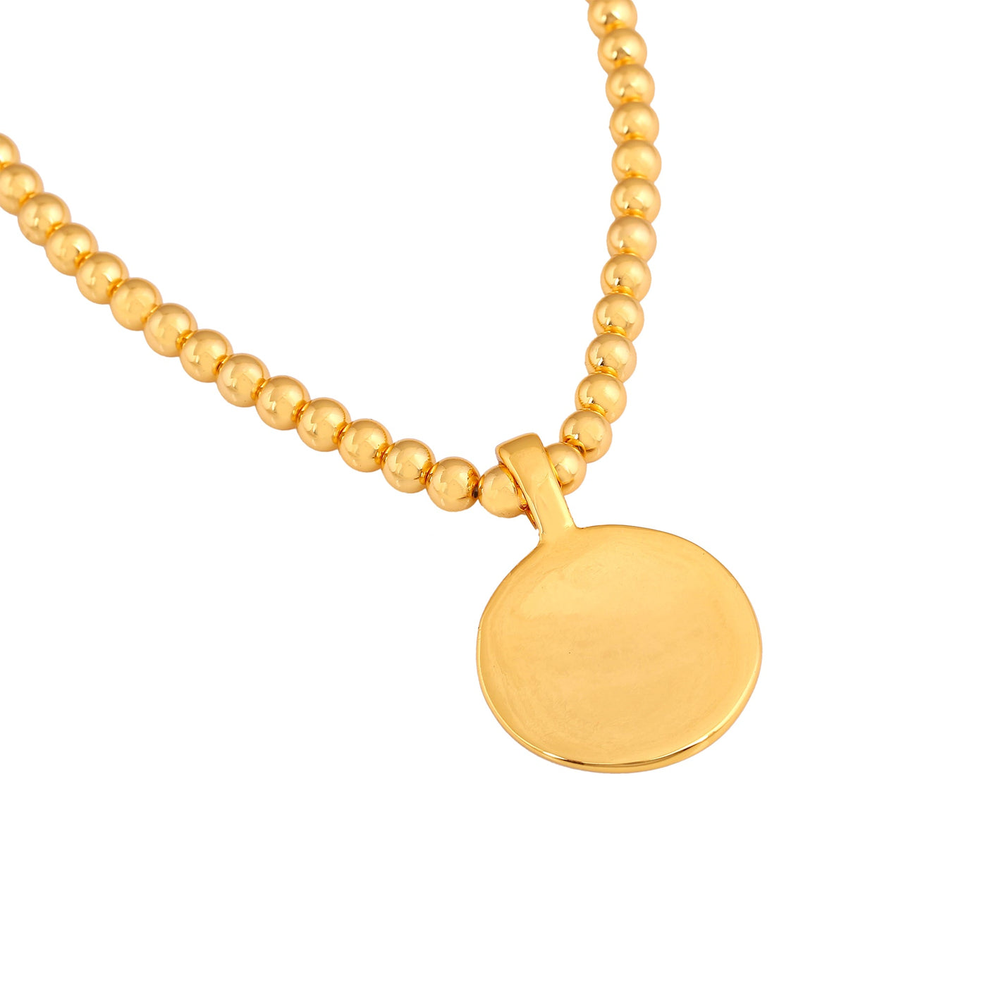 Estele Gold Plated Coin Designer Necklace for Women