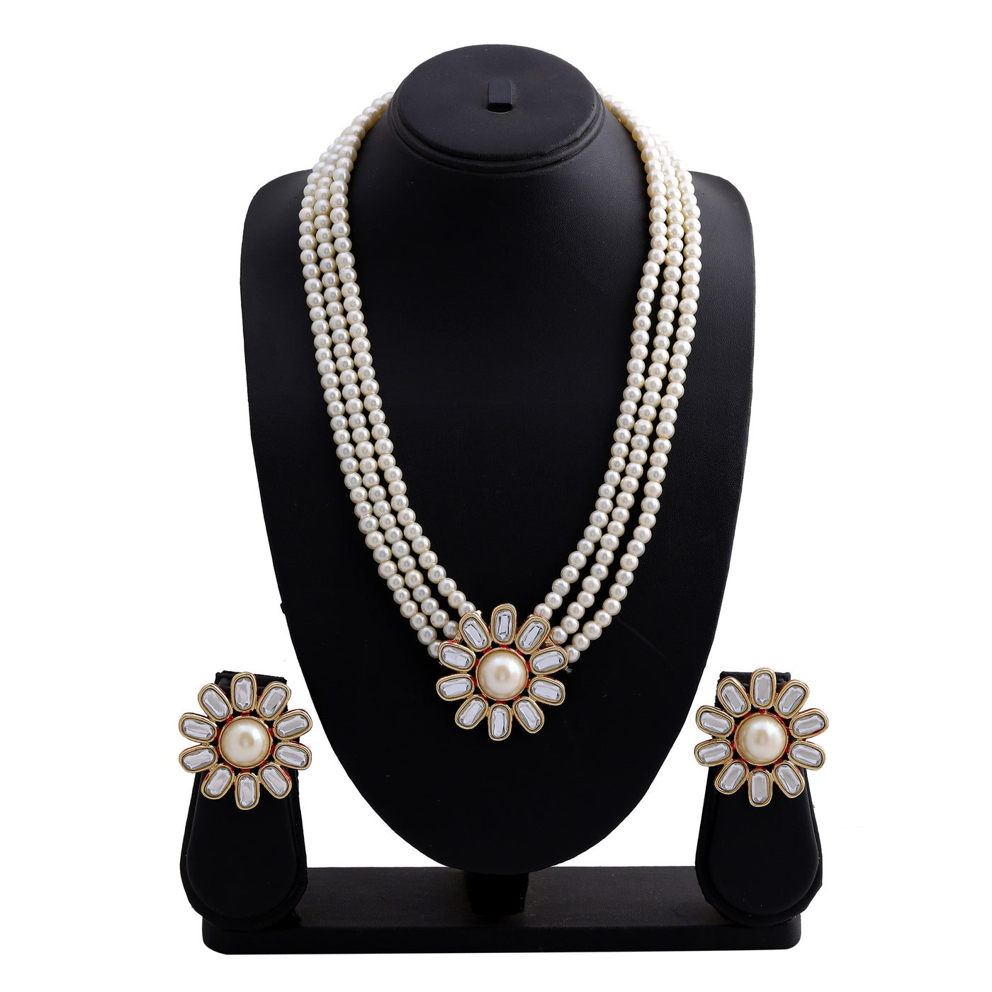 Polki Collection Neutral Designer Pearl Jewelry Necklace