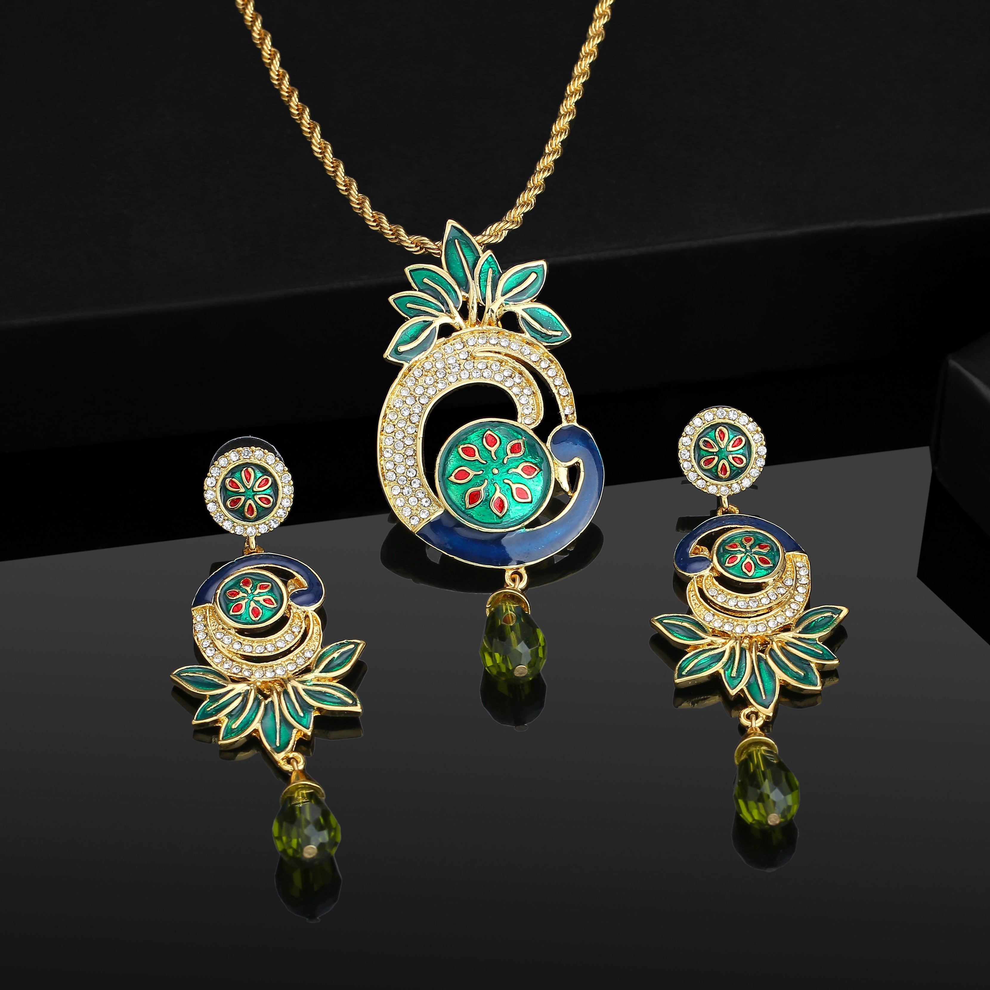 Peacock deals pendant set