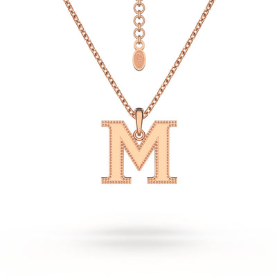 Estele - Charm "M" Rosegold plated Pendant