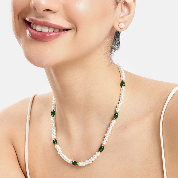 Pearl Green Beads Necklace