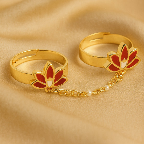 Elegant Lotus Connector Ring