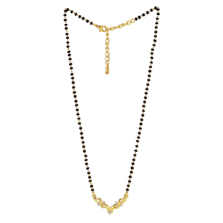 Estele Gold Plated Ravishing Mangalsutra Necklace with Austrian Crystals for Women