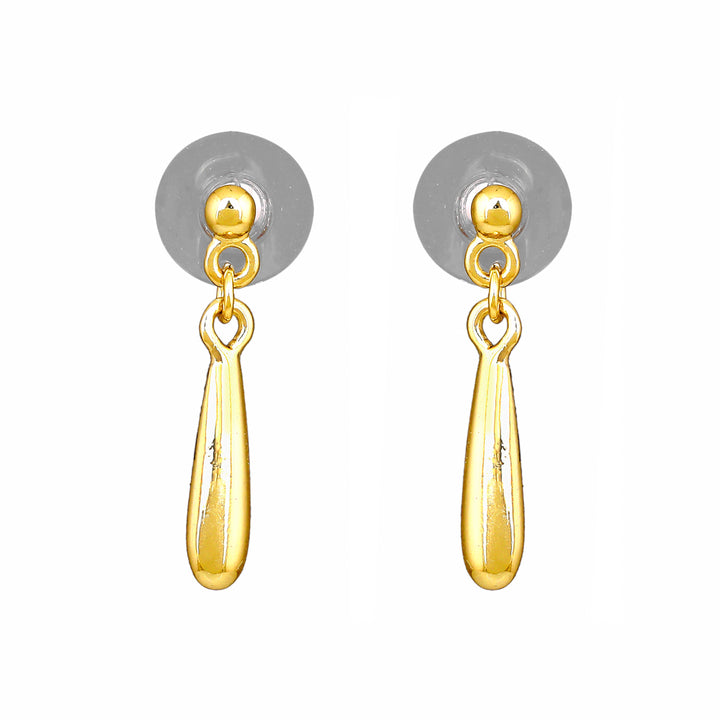 Estele Gold Plated Ballet Designer Drop Earrings for Girls and Women