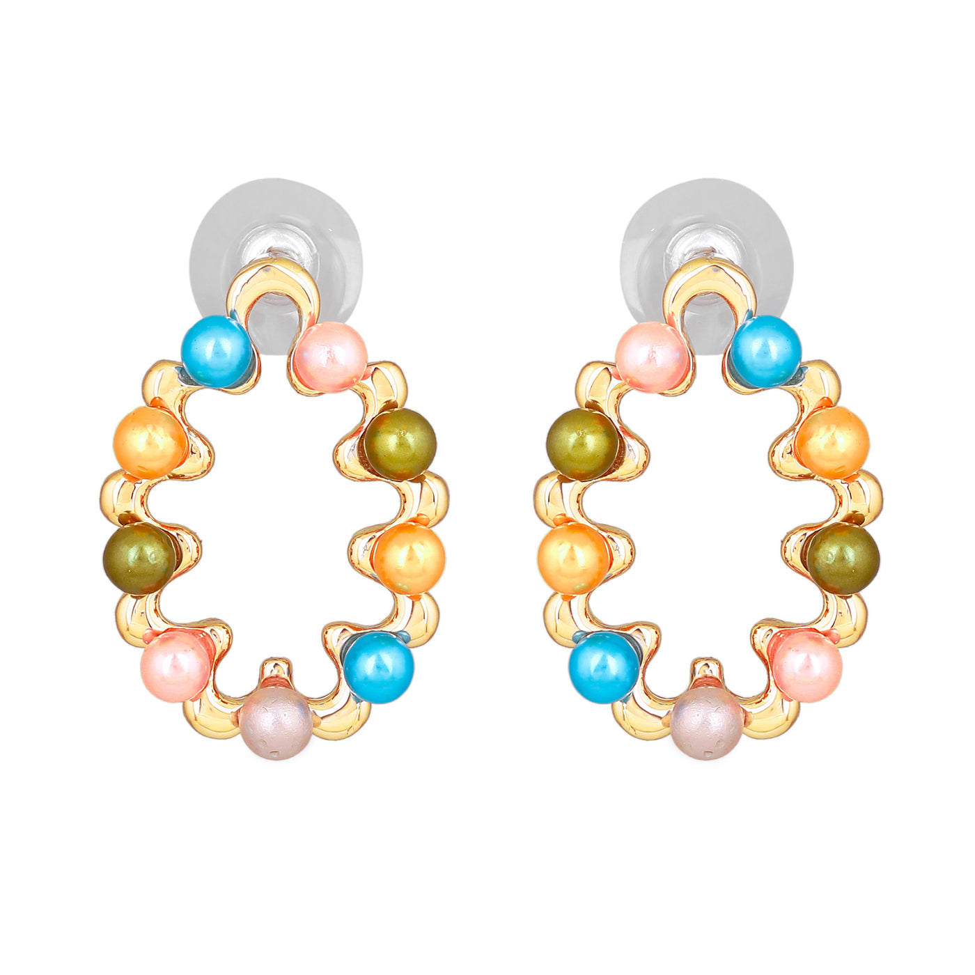 Estele Multi color stud latest collection earrings for women