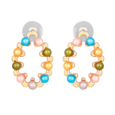 Estele Multi color stud latest collection earrings for women