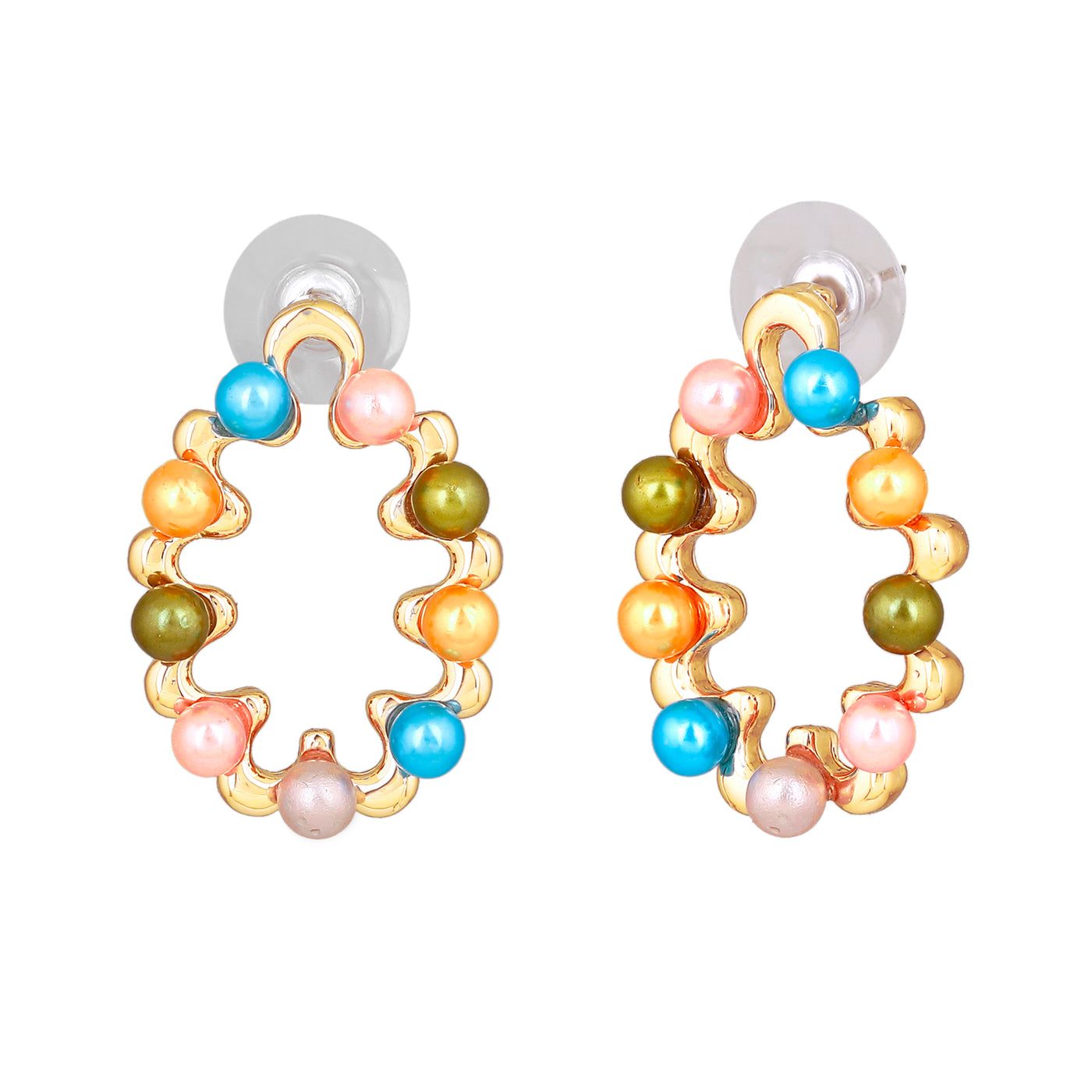 Estele Multi color stud latest collection earrings for women