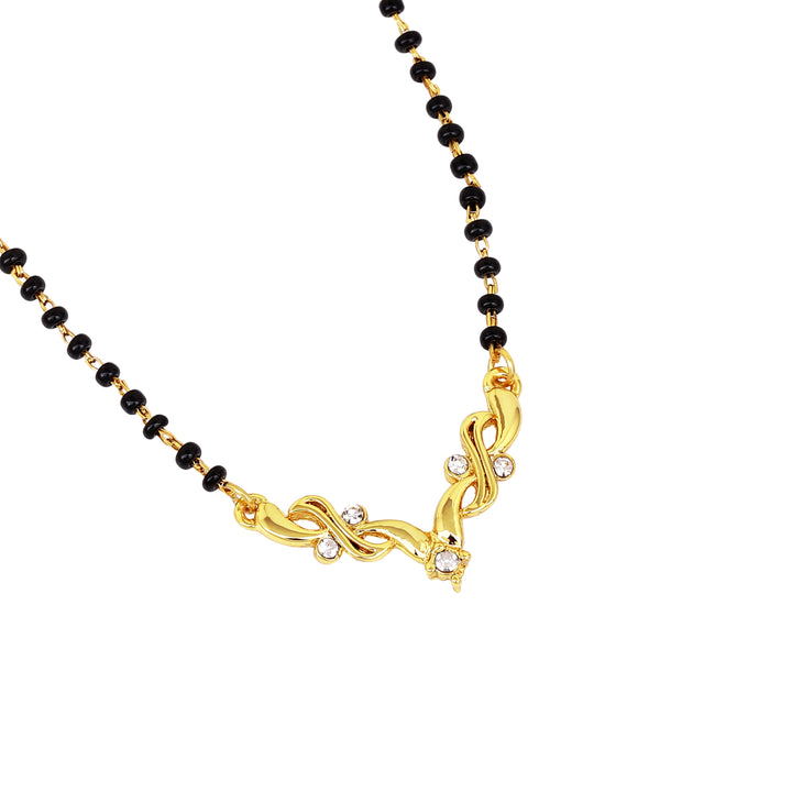 Estele Gold Plated Ravishing Mangalsutra Necklace with Austrian Crystals for Women
