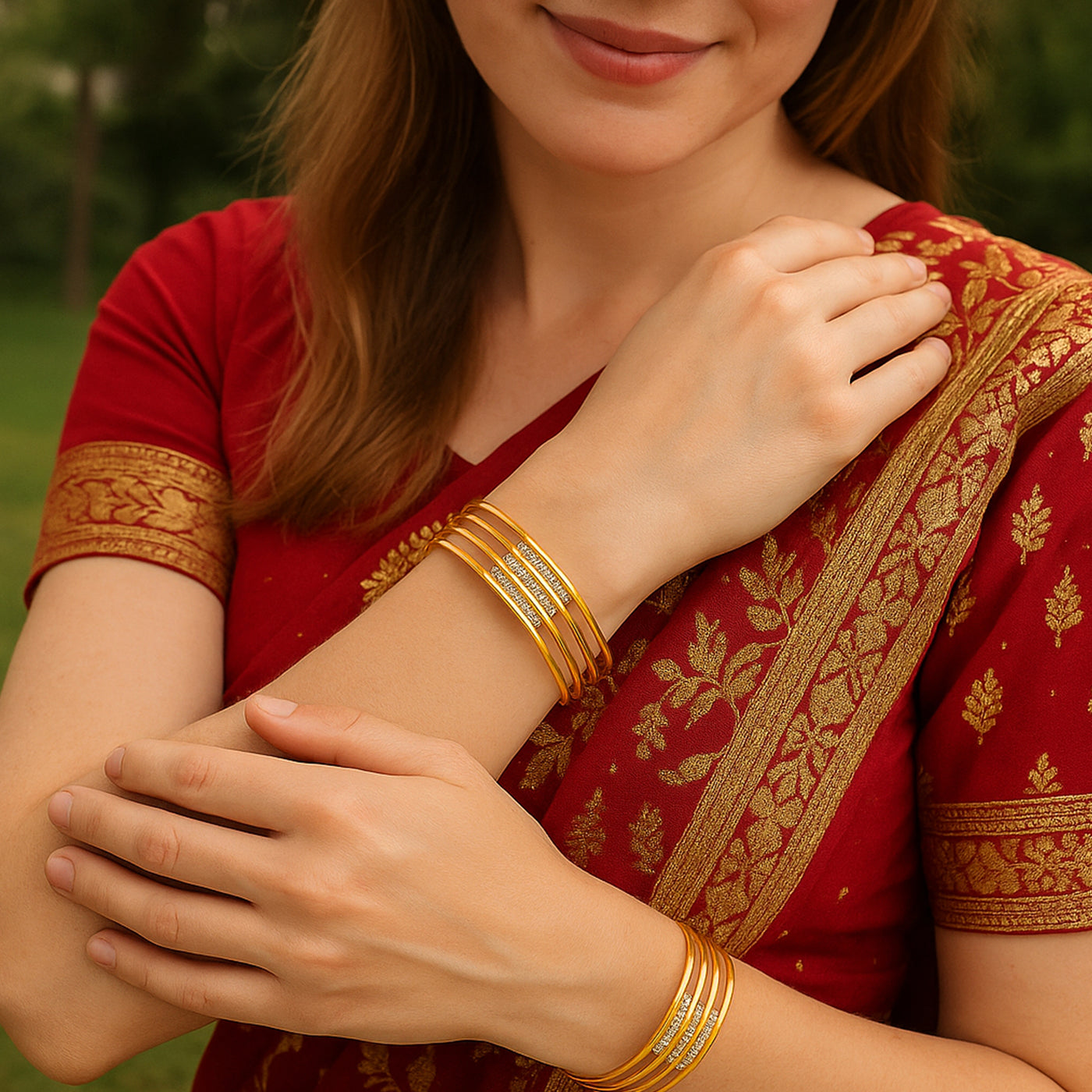 Estele Gold Plated Multi-Line CZ Bangles for Women – Size 2.6 – Lightweight, Modern Design for Festive, Ethnic & Everyday Wear – OSBR-VK11433-26 BANGLE