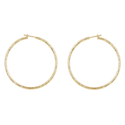 Estele Gold Tone Plated Circular Hoop Earrings for Women