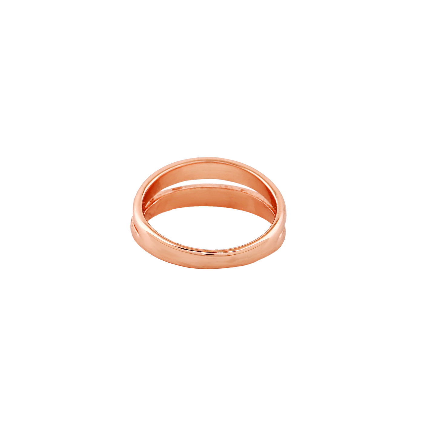Estele Rose Gold Plated Trendy Finger Ring with Austrian Crystal for Women