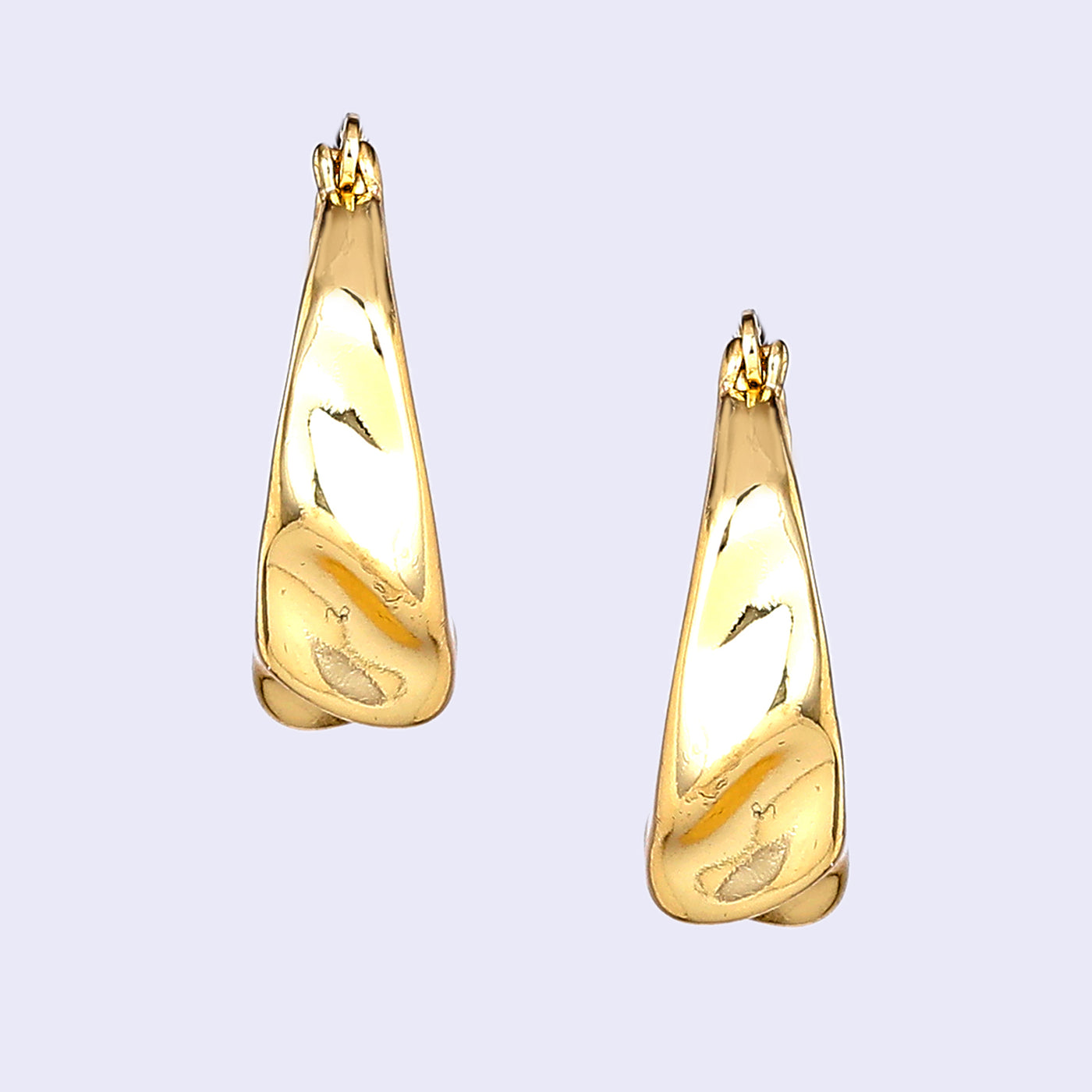 Estele Gold Plated Modern Luxe-Inspired Fancy Demifine Hoop Earrings for Girls and Women