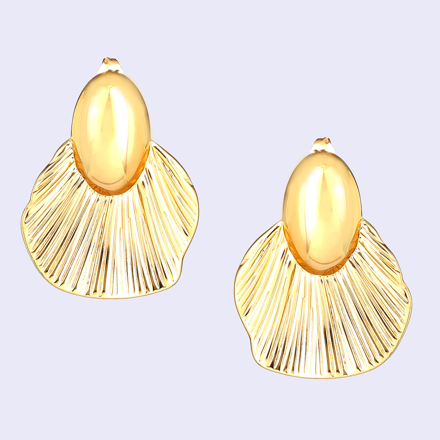 Estele Gold Plated Modern Luxe-Inspired Demifine Stud Earrings for Girls and Women