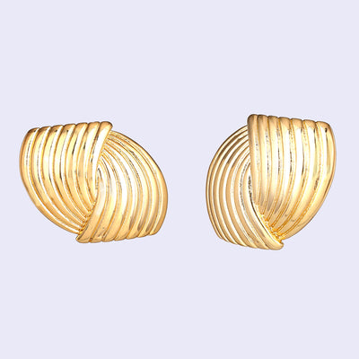 Estele Gold Plated Stylish and Graceful Demifine Stud Earrings for Girls and Women