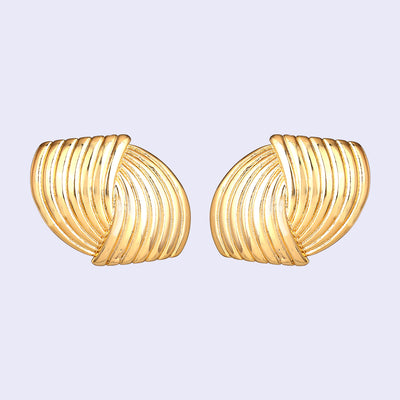 Estele Gold Plated Stylish and Graceful Demifine Stud Earrings for Girls and Women