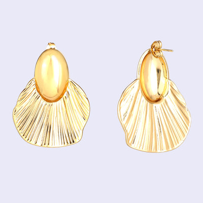 Estele Gold Plated Modern Luxe-Inspired Demifine Stud Earrings for Girls and Women