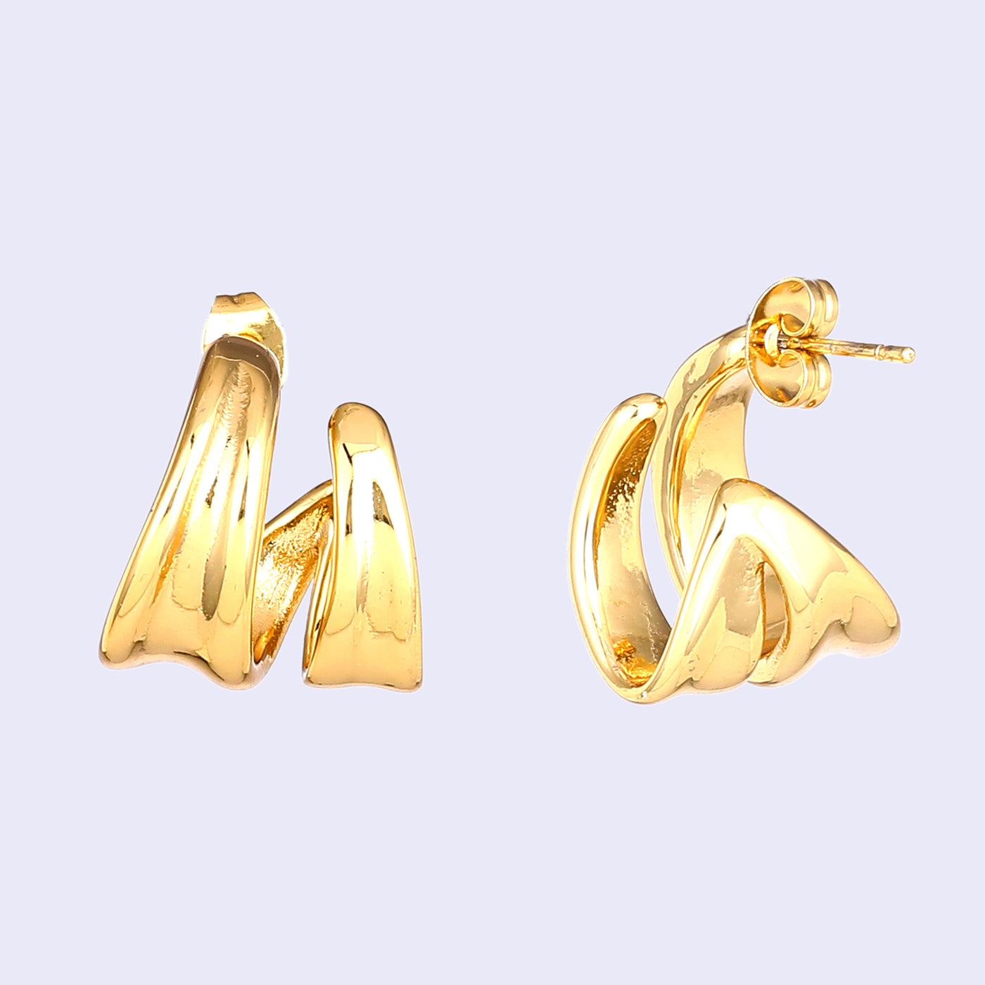 Estele Gold Plated Stylish Semi-Luxury Demifine Stud Earrings for Girls and Women