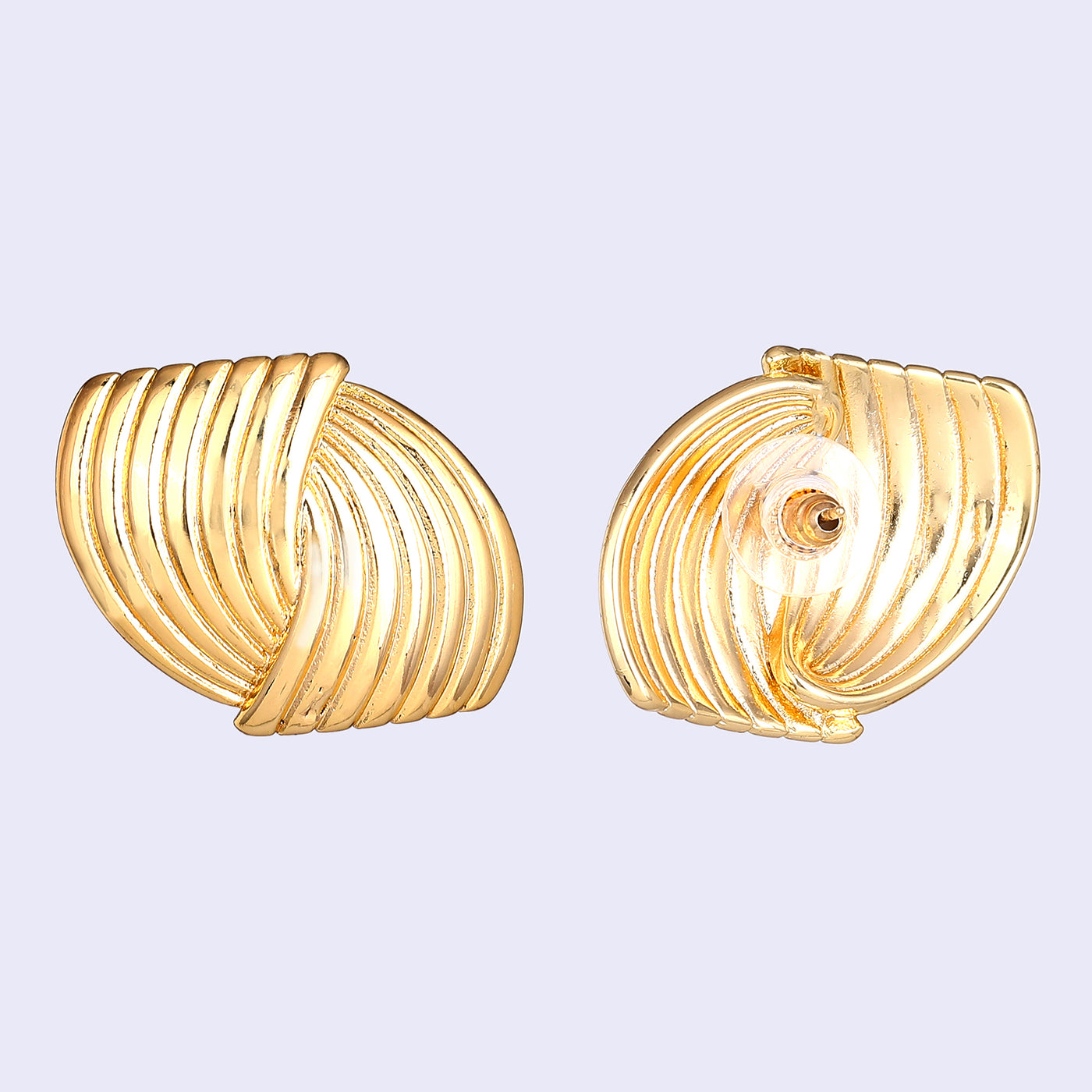 Estele Gold Plated Stylish and Graceful Demifine Stud Earrings for Girls and Women