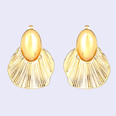 Estele Gold Plated Modern Luxe-Inspired Demifine Stud Earrings for Girls and Women