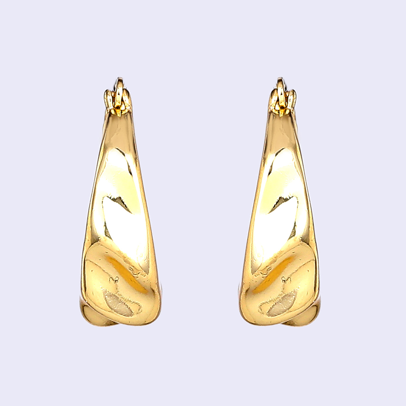 Estele Gold Plated Modern Luxe-Inspired Fancy Demifine Hoop Earrings for Girls and Women