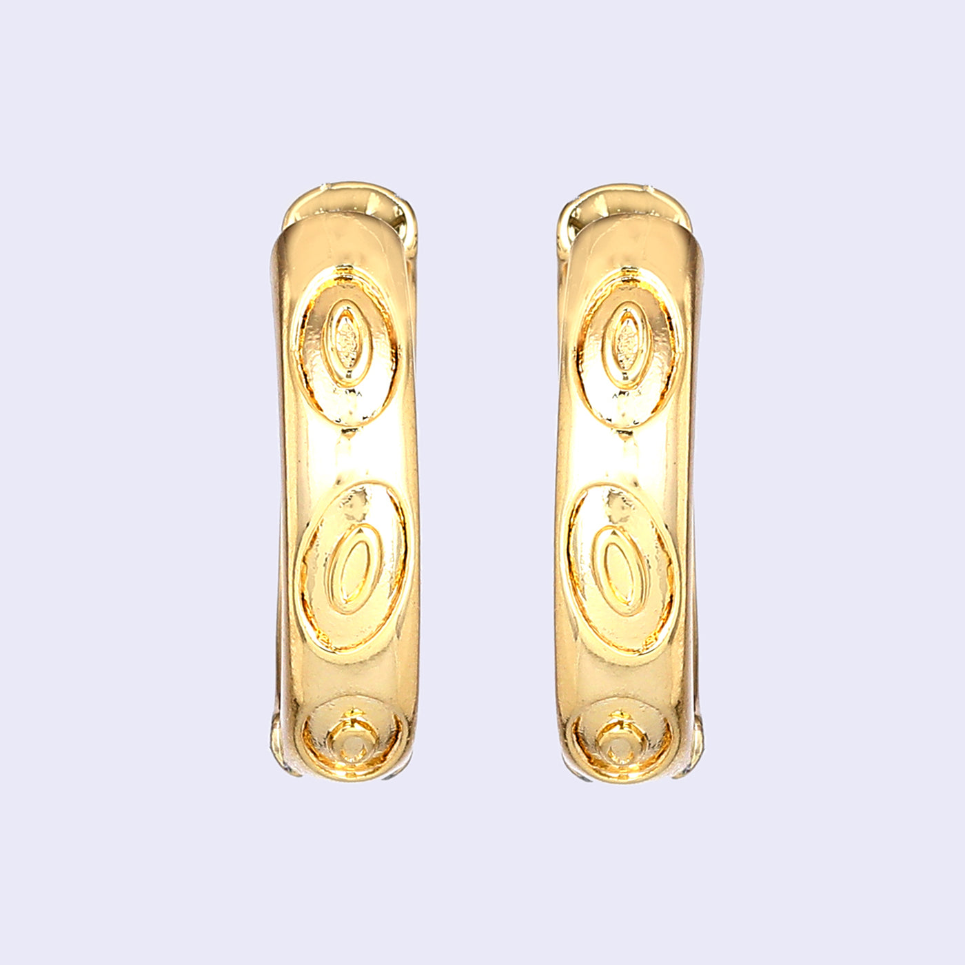 Estele Gold Plated Modern Luxe-Inspired Demifine Hoop Earrings for Women