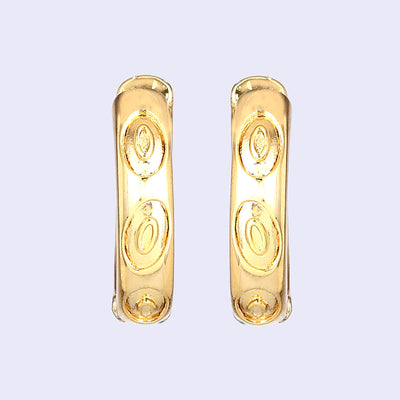 Estele Gold Plated Modern Luxe-Inspired Demifine Hoop Earrings for Women