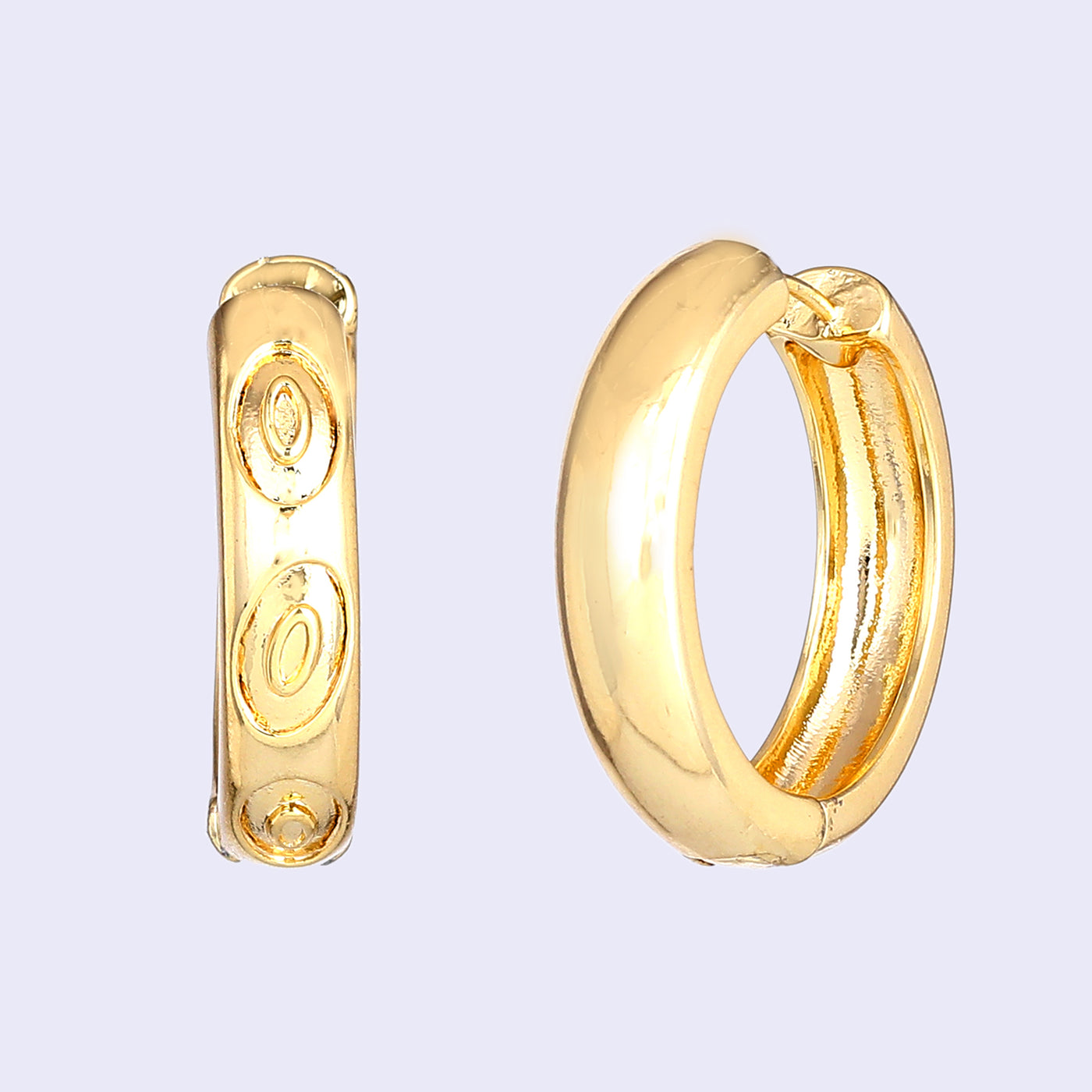 Estele Gold Plated Modern Luxe-Inspired Demifine Hoop Earrings for Women