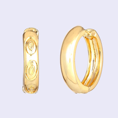 Estele Gold Plated Modern Luxe-Inspired Demifine Hoop Earrings for Women