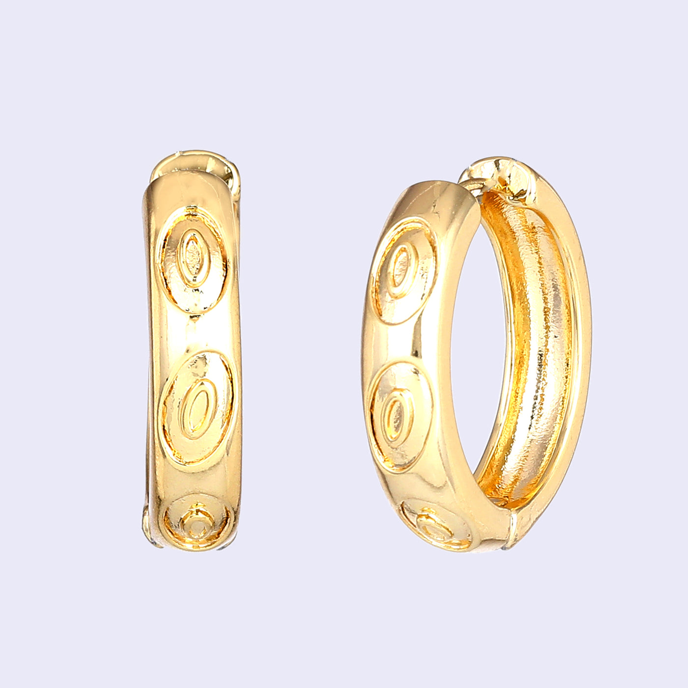 Estele Gold Plated Modern Luxe-Inspired Demifine Hoop Earrings for Women