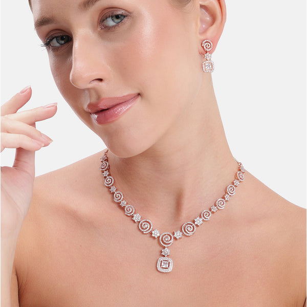 Crystal Whisper Necklace Set