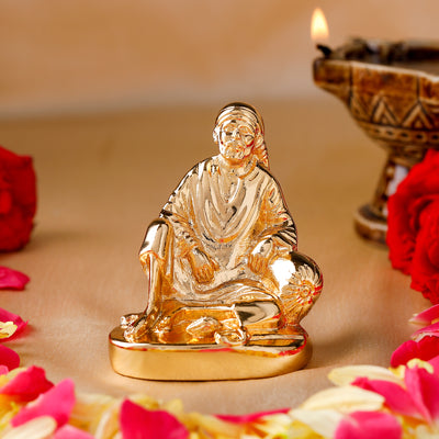 Estele Gold Plated Lord Sai Baba Idol
