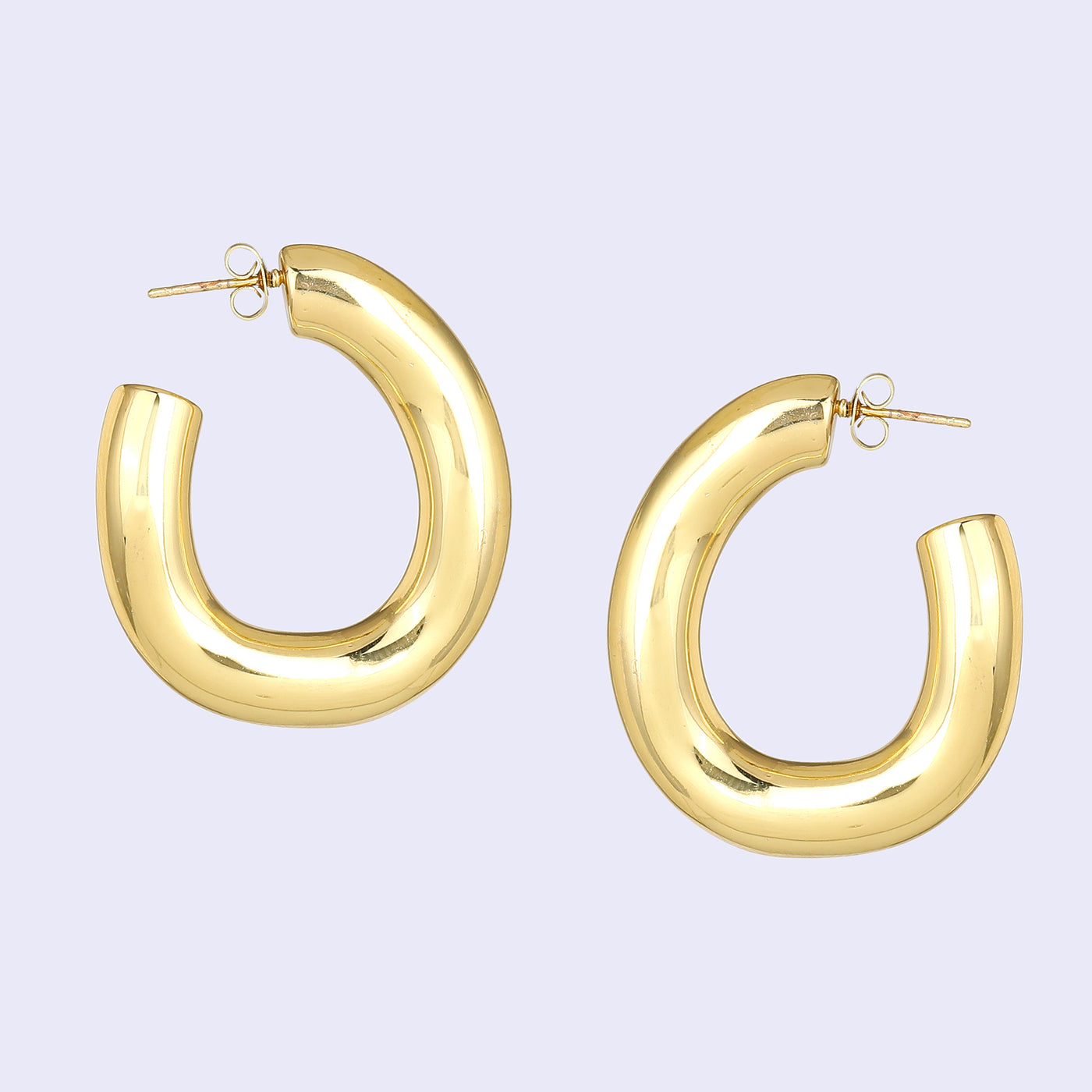 Estele Gold Plated Modern Fashionable & Fancy Demifine Half Hoop Earrings for women