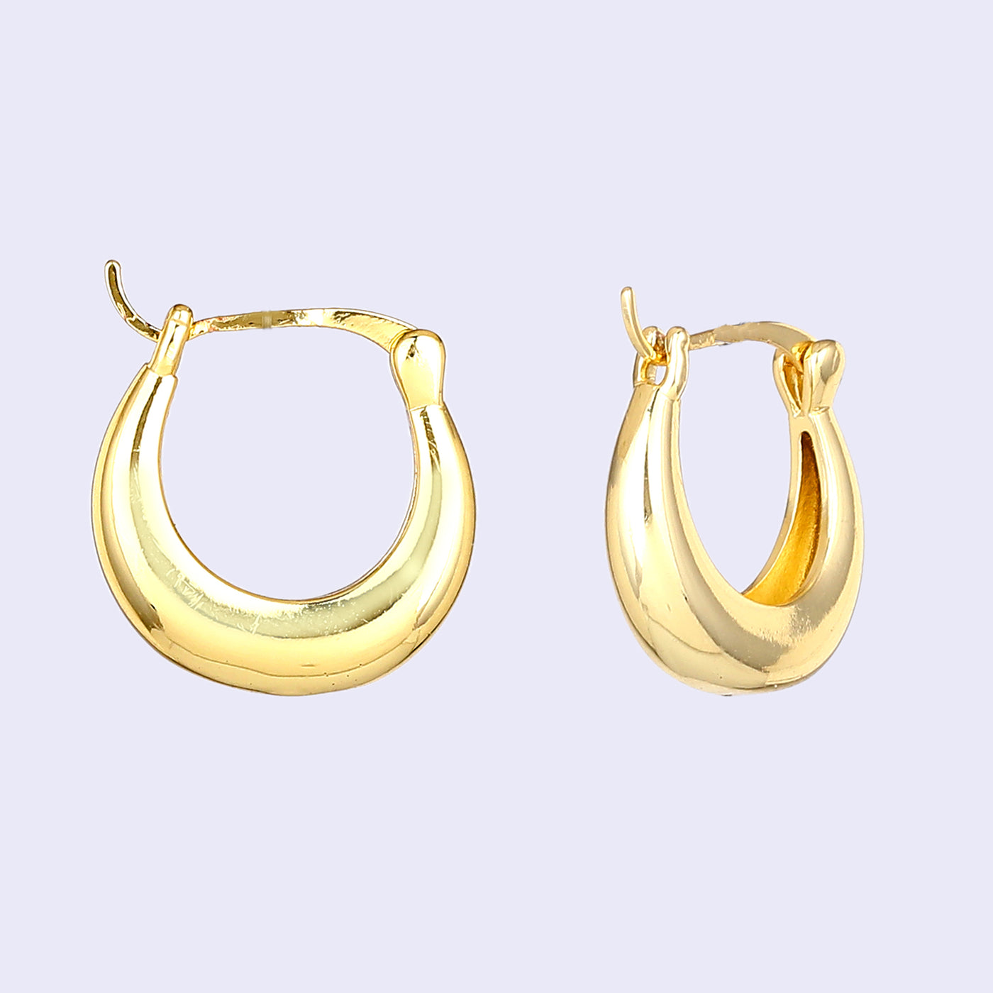 Estele Gold Plated Stylish & Sophisticated Demifine Hoop Earrings for Women and Girls