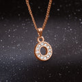 Estele Rosegold Splendid Medium 'O' Letter Pendant with Austrian Crystals for Women