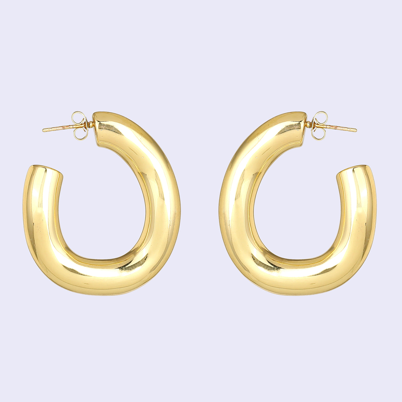 Estele Gold Plated Modern Fashionable & Fancy Demifine Half Hoop Earrings for women