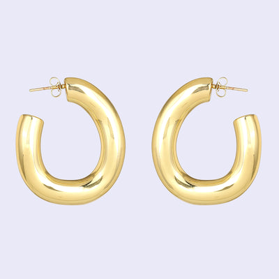 Estele Gold Plated Modern Fashionable & Fancy Demifine Half Hoop Earrings for women