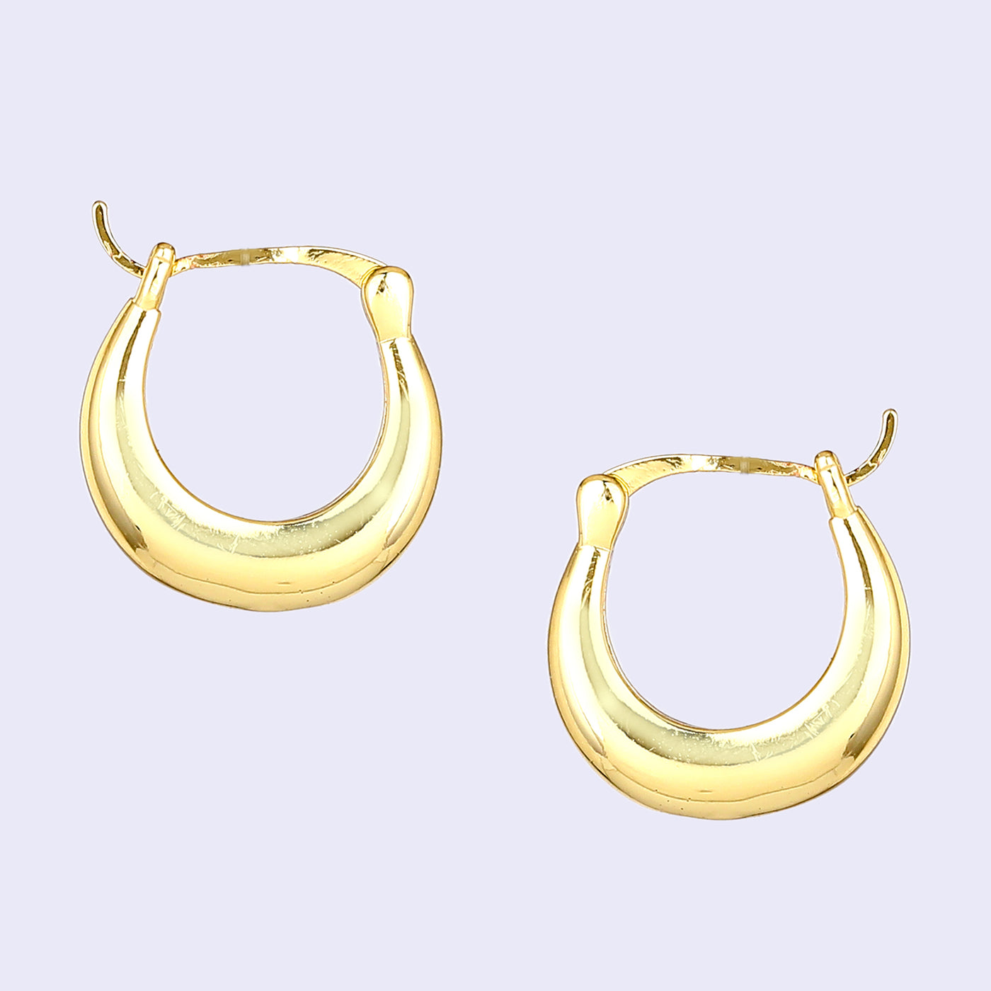 Estele Gold Plated Stylish & Sophisticated Demifine Hoop Earrings for Women and Girls