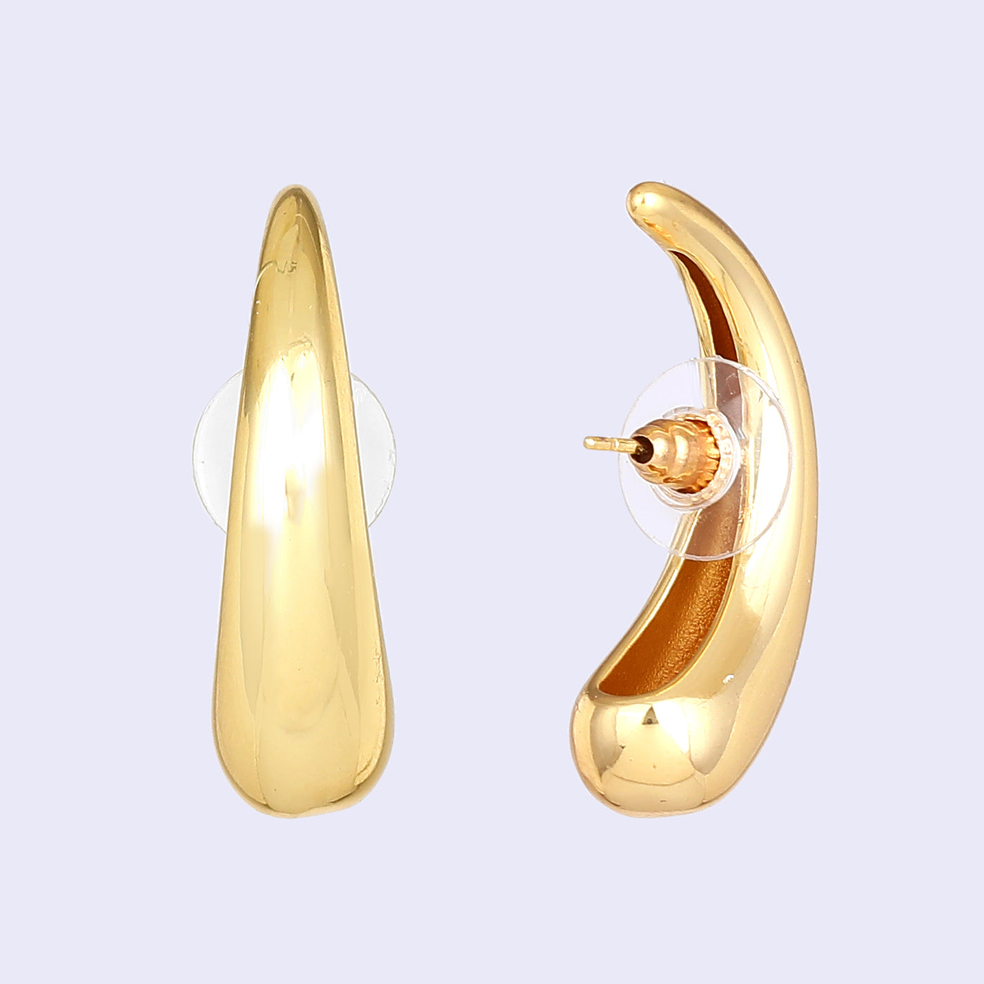 Estele Gold Plated Modern Luxe-Inspired Demifine Stud Earrings for Women and Girls