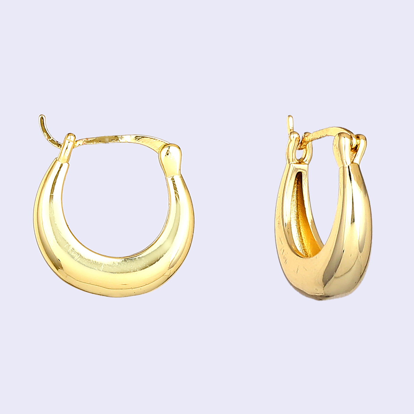 Estele Gold Plated Stylish & Sophisticated Demifine Hoop Earrings for Women and Girls