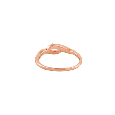 Estele Rose Gold Plated Elegant Finger Ring With Austrian Crystals for Women