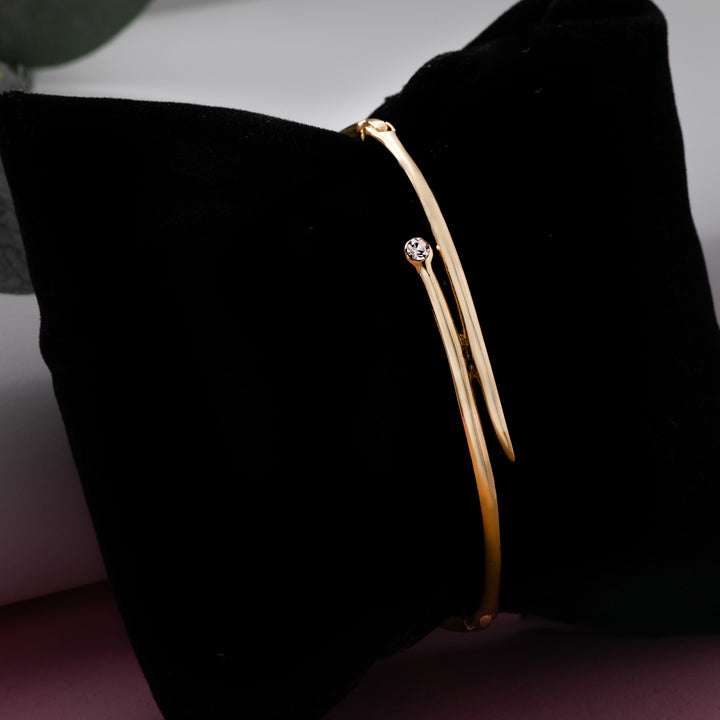 Estele Gold Plated Parallel time Cuff Bracelet for women