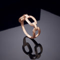 Estele Rose Gold Plated Stylish Finger Ring for Women