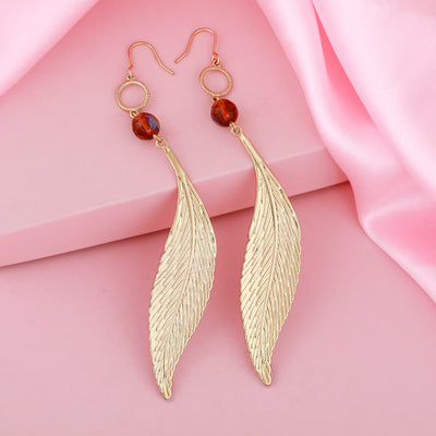 Estele Floral Design Crystal Dangle Earrings for women