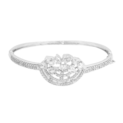 Estele Eternal Shine: Timeless American Diamond Bracelet with Shining Rhodium Finish for Women– Ultra-Lightweight & Comfort Fit for Sophisticated Charm