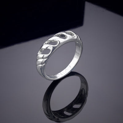 Estele Rhodium Plated Stunning Finger Ring for Women